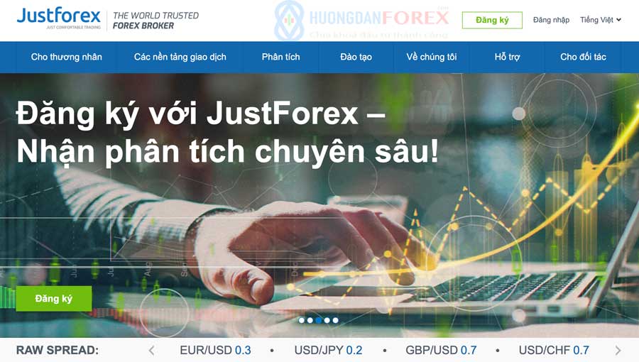 Hướng Dẫn Mở Tài Khoản Trên Sàn Justforex Cho Người Mới