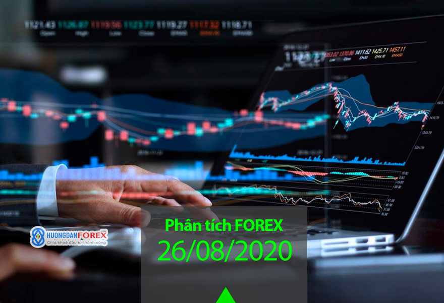 26/08/2020 – Phân tích kỹ thuật trước phiên châu Mỹ: EUR/USD, GBP/USD, USD/JPY, USD/CAD, AUD/USD, Dow Jones, Dầu thô