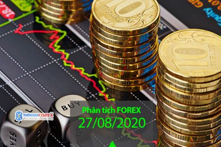 27/08/2020 – Phân tích kỹ thuật trước phiên New York: EUR/USD, GBP/USD, USD/JPY, USD/CAD, AUD/USD, Dow Jones, Dầu thô