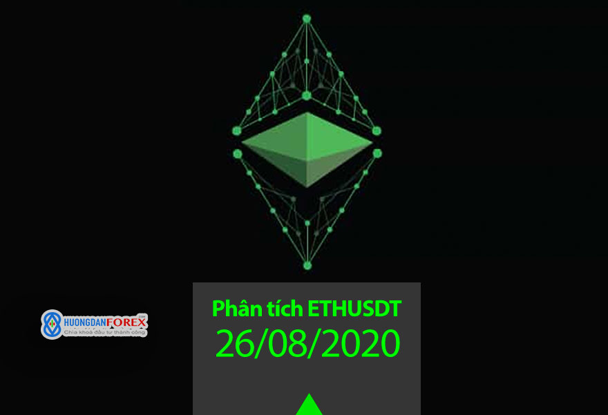 26/08/2020: Ethereum (ETHUSDT) – Tín hiệu giảm giá xuất hiện