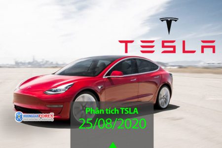 25/08/2020: Cổ phiếu Tesla (TSLA) kỳ vọng một sóng tăng lên đỉnh cao mới