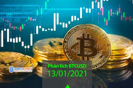 13/01/2021: BTCUSD – Bitcoin đang tìm cách chạm vào đường viền cổ trong mô hình vai đầu vai