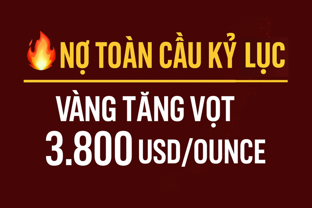 Nợ toàn cầu kỷ lục – Vàng chạm 3.800 USD/ounce!