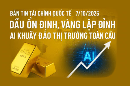 Dầu ổn định, vàng lập đỉnh, AI tiếp tục dẫn sóng: Toàn cảnh tài chính quốc tế ngày 7/10/2025