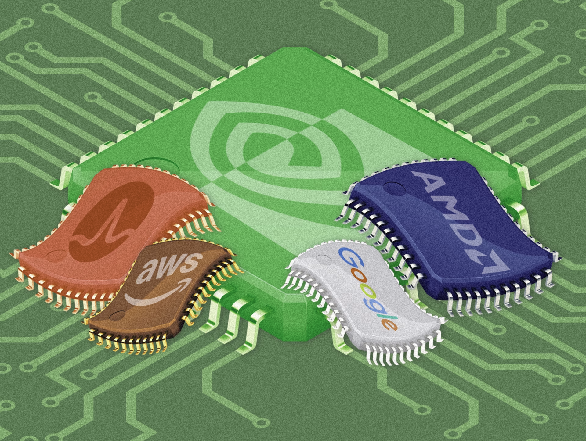 NVIDIA bị thách thức! Google, Amazon, AMD đồng loạt tung chip AI mới